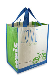 Reusable woven polypropylene bag