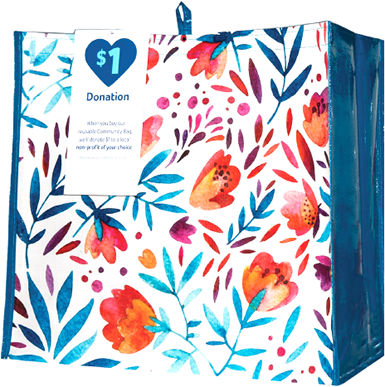 Reusable laminated BYOB bag