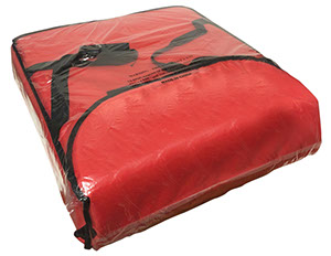 Red insulated pizza bag