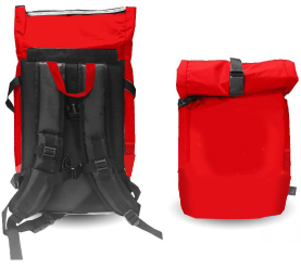 Red insulated delivery bags