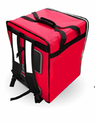 Red insulated delivery bag