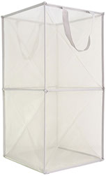 Grey mesh hamper