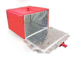 Red insulated delivery bag