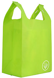 Lime green reusable t-shirt bag